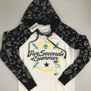 Hot Topic 5 Seconds of Summer Hoodie, Sz Med. NWT